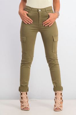Womens Cotton Cargo Pants Green Womens Cotton Cargo Pants Green