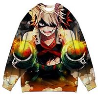 Inspired by My Hero Academia / Boku No Hero Deku Hoodie Cartoon Manga Anime Graphic Hoodie For Men's Women's Unisex Adults' 3D Print 100% Polyester miniinthebox - thumbnail