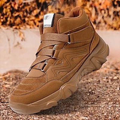 Men's Boots Snow Boots Winter Boots Walking Casual Daily PU Cloth Comfortable Booties  Ankle Boots Loafer Black and White Black Blue Brown Spring Fall Lightinthebox