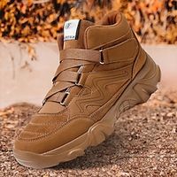 Men's Boots Snow Boots Winter Boots Walking Casual Daily PU Cloth Comfortable Booties  Ankle Boots Loafer Black and White Black Blue Brown Spring Fall Lightinthebox - thumbnail