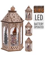 Homesmiths Christmas Lantern With Scene LED Assorted 1 Piece