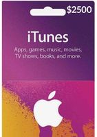 $2500 USA Apple iTunes Card (Instant E-mail Delivery)