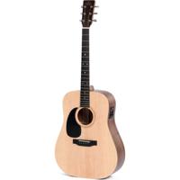 Sigma Guitars DMEL D-14 Fret Left Handed Solid Top Sitka Spruce Semi-Acoustic Guitar - Include Softcase