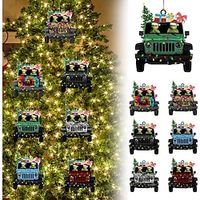 Grinch Christmas Decorations - Grinch Christmas Tree Decorations, 2D Acrylic Flat Xmas Tree Hanging Xmas Thief Printed The Grinch Christmas Decor, Funny for Family Friends Lightinthebox - thumbnail