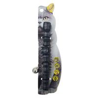 Swooosh Flying Lines Plain Grid Safe Cat Collar - Grey - thumbnail