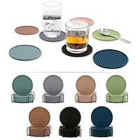 Coasters for Drinks, Silicone Coasters 1 PC, Cup Mat- Deep Tray - Non-Slip Base  Non-Stick, Coasters for Prevents Furniture and Tabletop Damages Lightinthebox - thumbnail