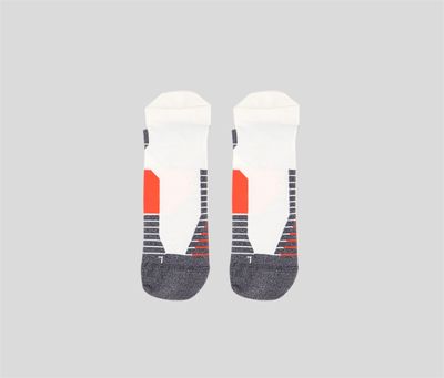 Womens Run No-Show Tab Sock White/Pink Womens Run No-Show Tab Sock White/Pink