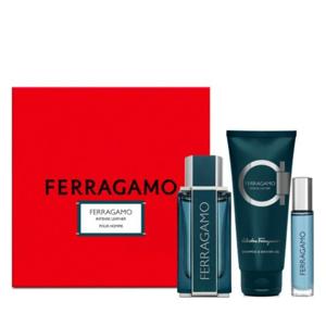 Salvatore Ferragamo Intense Leather M 3Pcs Edp 100 Ml+Edp 10Ml+SSGel 100Ml Set