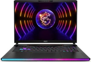 MSI Raider GE68HX, Core i9 13950HX, 32GB RAM, 1TB SSD, 16 inch QHD With 240Hz, 8GB NVIDIA RTX4070, Win11 Home, English-Arabic Keyboard, Black- 13VG 9S7-15M211-024 Gaming Laptop With MSI Backpack