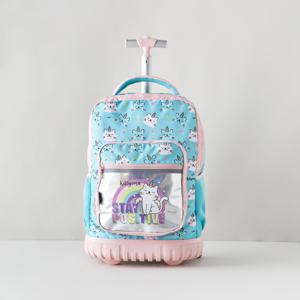 SHOUT Caticorn Printed Trolley Backpack - 32x22x47 cms