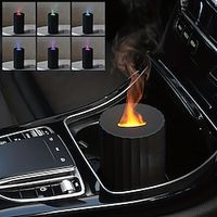 (Excluding Aromatherapy Oil)Car Aromatherapy Experience with this Flame LED Light Diffuser Humidifier Air Purifier miniinthebox - thumbnail