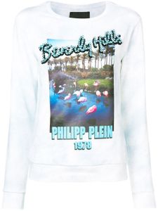 Philipp Plein long-sleeve printed sweatshirt - White