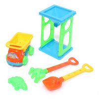 6 Pieces Seaside Beach Toy Trolley Shovel Set For Playing Sand And Water