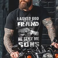 He Sent Me My Sons Designer Retro Vintage Men's 3D Print T shirt Tee Sports Outdoor Holiday Going out T shirt Black Army Green Dark Blue Short Sleeve Crew Neck Shirt Spring  Summer Clothing Apparel Lightinthebox
