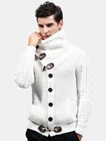 Wool Thicken High Collar Casual Sweater - thumbnail