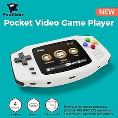 New POWKIDDY A30 Handheld Game Console 2.8 inch IPS HD Screen 32G Built-in 4000 Games Portable Game Console Children's Gift Lightinthebox