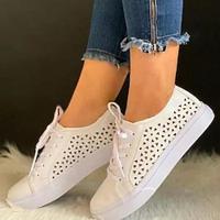 Women's Sneakers Woven Shoes Work Daily Flat Heel Round Toe Elegant Vintage Microbial Leather Loafer Almond White Pink Lightinthebox