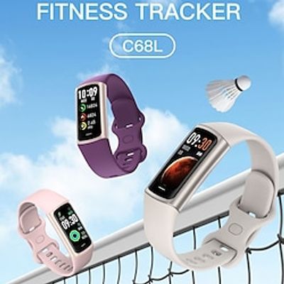 C68L Smart Watch 0.96 inch Smart Band Fitness Bracelet Bluetooth Pedometer Call Reminder Heart Rate Monitor Compatible with Android iOS Women Men Long Standby Hands-Free Calls Waterproof IP68 17mm Lightinthebox