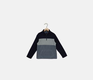 Kids Boys Colorblock Glacier Fleece Half Zip Pullover  Slate