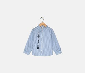 Little Girls Stripes Long Sleeve  Blue/White
