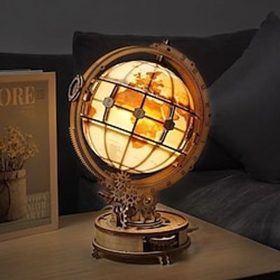 Magnifying Globe Wooden Puzzle Night Light DIYative Luminous 3D Wooden Globe 180pcs Puzzles Lightinthebox Magnifying Globe Wooden Puzzle Night Light DIYative Luminous 3D Wooden Globe 180pcs Puzzles Lightinthebox