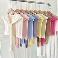 Women's Wrap Cute Sleeveless Silk Wedding Wraps With Pure Color For Wedding Summer Lightinthebox