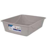 Petmate Basic Litter Pan Medium, Mouse Gray - thumbnail