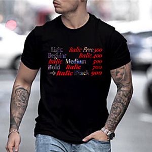 Men's Tee T shirt 3D Print Graphic Prints City Landscape Letter Print Short Sleeve Daily Tops Casual Designer Big and Tall A B Lightinthebox