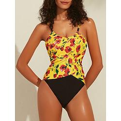 Beaded Floral Scoop Neck Swimsuit Lightinthebox