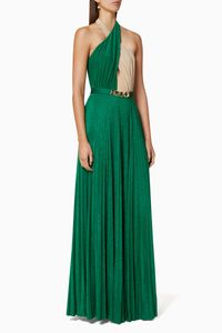 Laminated Jersey Maxi Dress