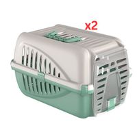 Georplast Panzer Pet Carrier - Green (Pack of 2)