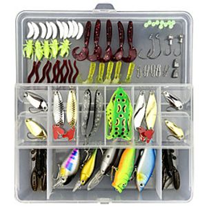 75 pcs Lure kit Fishing Lures Hard Bait Soft Bait Spoons Minnow Pencil Popper Vibration  VIB lifelike 3D Eyes Bass Trout Pike Sea Fishing Lure Fishing Freshwater and Saltwater Lightinthebox