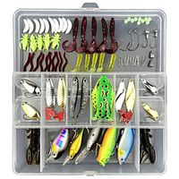 75 pcs Lure kit Fishing Lures Hard Bait Soft Bait Spoons Minnow Pencil Popper Vibration  VIB lifelike 3D Eyes Bass Trout Pike Sea Fishing Lure Fishing Freshwater and Saltwater Lightinthebox - thumbnail