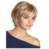 Short Pixie Wigs for Women Layered Synthetic Wig With Bangs Wig Short Synthetic Hair Brown Blonde Dark Brown Ombre Blonde Lightinthebox