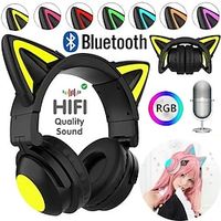 Head-mounted Cat Ear Headphone Heavy Bass Bluetooth 5.0 Earphones True Wireless Headset Sports High-fidelity Headset LED Glowing Gaming Headset Fashion Gift Headphone with Microphone miniinthebox - thumbnail