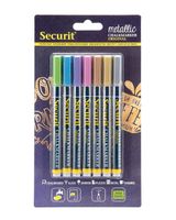 Securit Liquid Coloured Chalk Marker Assortment of 7 Pieces