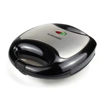 Sonashi 750W 2 Slice Non-Stick Waffle Maker Black-Silver
