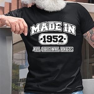 Men's T shirt Hot Stamping Graphic Letter Crew Neck Street Casual Print Short Sleeve Tops Basic Fashion Classic Comfortable Black Dark Gray Navy Blue miniinthebox