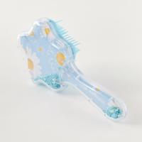 Daisy Print Star Shaped Hair Brush with Glitter