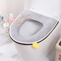 Toilet Seat Cover Cushion Universal Plush Toilet Seat Cover Warm Toilet Seat Cover Cute Knitting Handle Toilet Seat Cover Lightinthebox - thumbnail