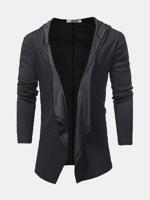 Mens Hooded Casual Sweater Coat - thumbnail