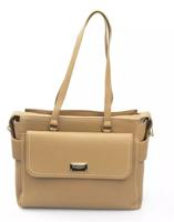 Baldinini Trend Elegant Beige Shoulder Bag With Golden Accents (BA-23333)
