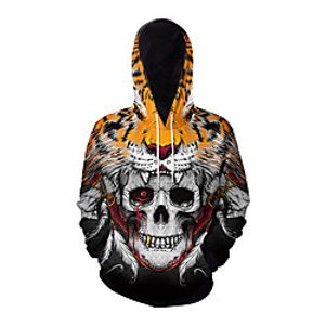 Inspired by Halloween Skull Anime Cartoon Print 3D Harajuku Graphic Hoodie For Women's Men's Unisex Couple's miniinthebox