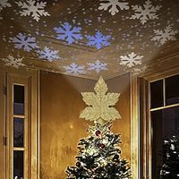 Christmas Tree Projection Light Leaf Style LED Christmas Tree Ceiling Light 3D Magic Rotating LED Lights Christmas Decor Lightinthebox - thumbnail
