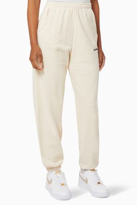 Serif Logo Sweatpants in Cotton Serif Logo Sweatpants in Cotton
