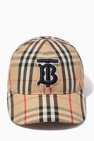 Monogram Motif Baseball Cap in Check Cotton - thumbnail