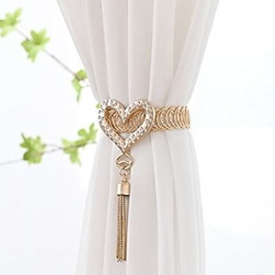 Curtain Tiebacks Zinc Alloy Drapery Holdback with Lengthened Straps Modern Simple Style Curtain Tie Backs Strenchy Wire Rope Curtain Straps for Home Decor Heart Key Lightinthebox Curtain Tiebacks Zinc Alloy Drapery Holdback with Lengthened Straps Modern Simple Style Curtain Tie Backs Strenchy Wire Rope Curtain Straps for Home Decor Heart Key Lightinthebox