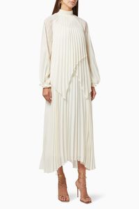 Asymmetric Pleated Dress