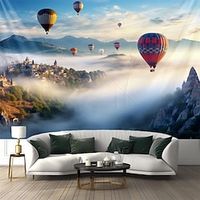 Hot Balloons Mountain Hanging Tapestry Wall Art Large Tapestry Mural Decor Photograph Backdrop Blanket Curtain Home Bedroom Living Room Decoration Lightinthebox - thumbnail