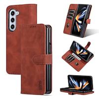 Phone Case For Samsung Galaxy Z Fold 5 Z Fold 4 Z Fold 3 Wallet Case Full Body Protective Card Slot Shockproof Retro PC PU Leather Lightinthebox